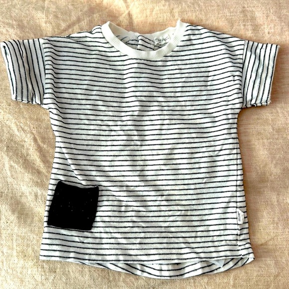 Miles Black and White Toddler Girl Tunic, 24 months - Picture 2 of 6